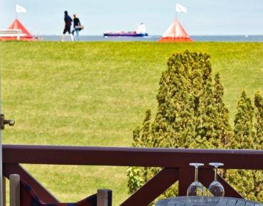 Villa Caldera Cuxhaven View from double room with sea & balcony