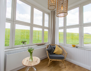 Seaview Appartment Austernbank Cuxhaven Conservatory right by the dyke