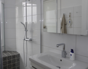 Seaview Appartment Austernbank Cuxhaven Badezimmer
